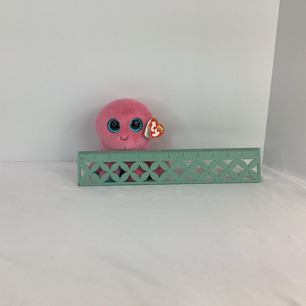 Ty Beanie Boos SHELDON the Octopus 6" Pink Blue Plush Toy 2024 Stuffed Animal - Picture 10 of 13